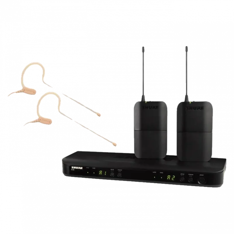 Shure BLX188/MX53 Çift Kanallı Kablosuz Kulak Üstü Mikrofon Seti (2x MX153)