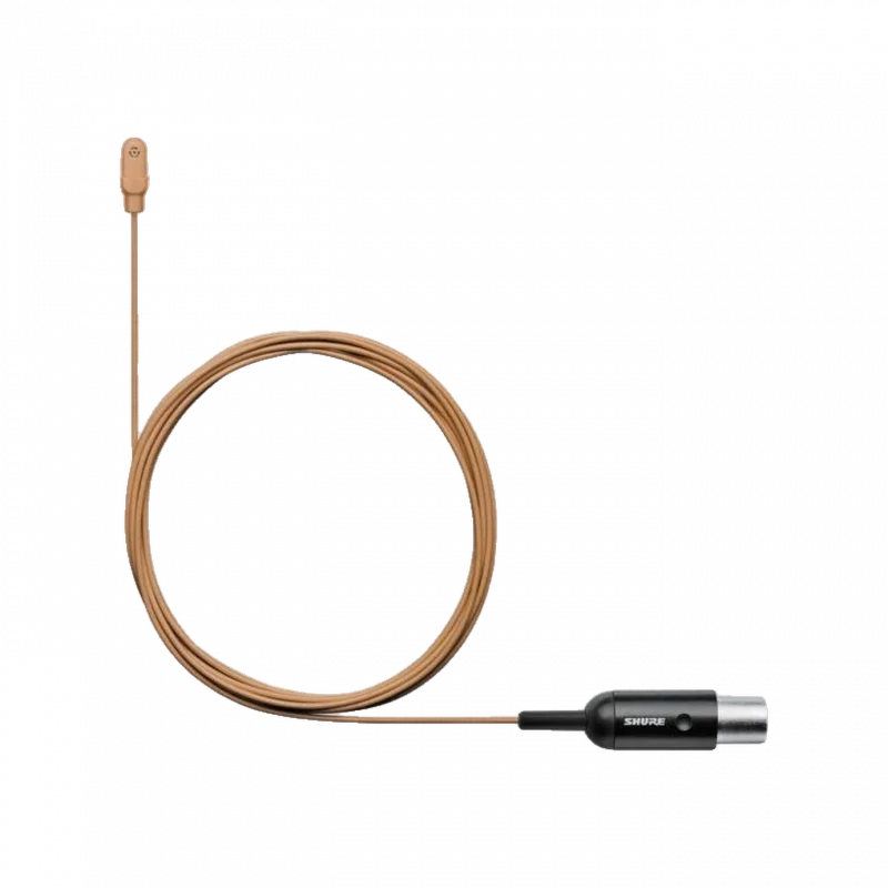 Shure DL4C/O-MTQG-A DuraPlex IP57 Su Geçirmez Yaka Mikrofonu (Kakao, Omni, TA4F)