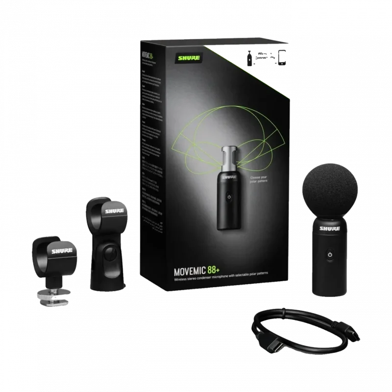 Shure MoveMic 88+ Kablosuz Stereo Video Mikrofonu