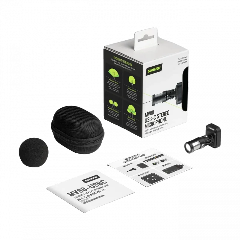 Shure MV88 USB-C Stereo Kondenser Mobil Mikrofon