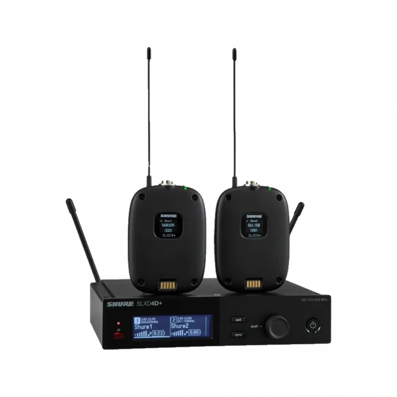 Shure SLXD14D+ Çift Kanallı Dijital Kablosuz Bel Tipi Verici Seti