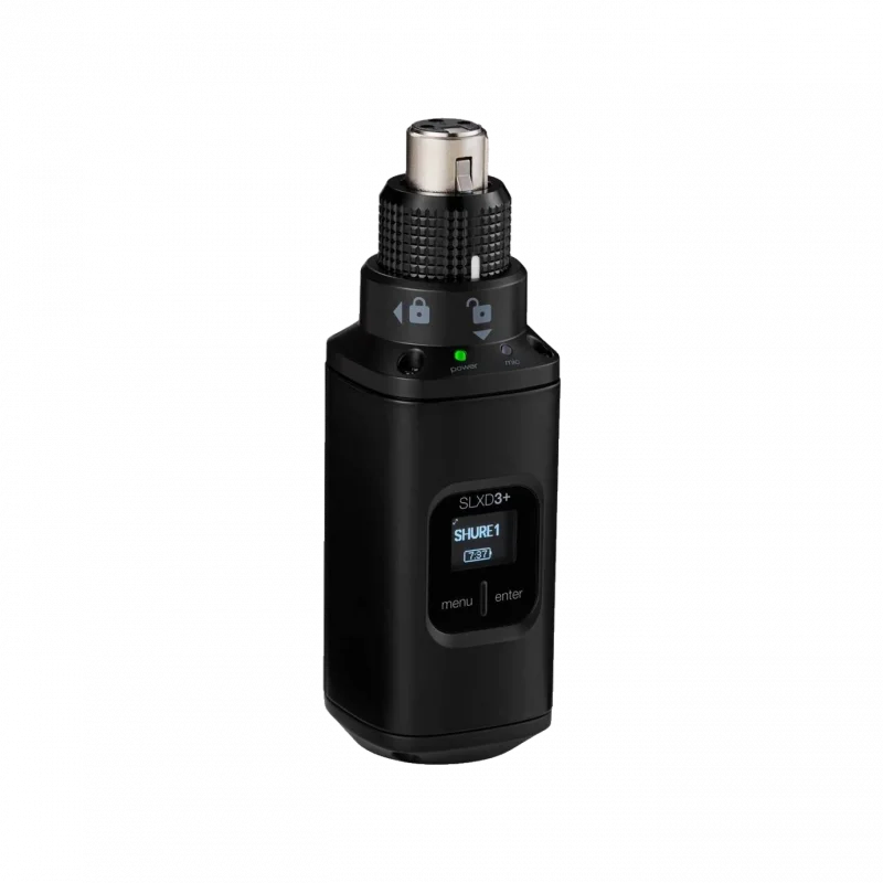 Shure SLXD3+ Dijital Kablosuz Plug-On Verici (XLR, Fantom Beslemeli)