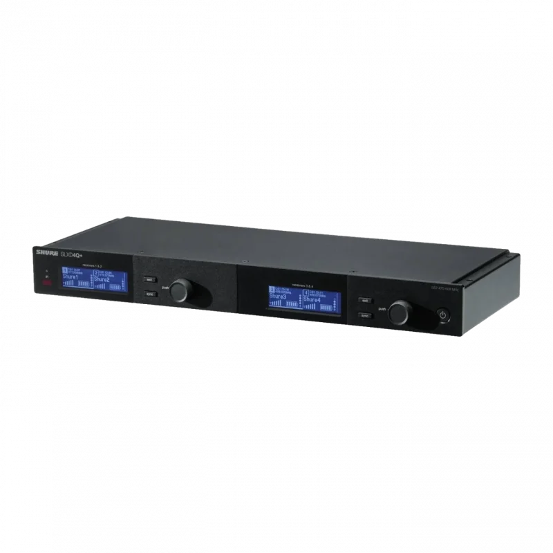 Shure SLXD4Q+ Dört Kanallı Dijital Kablosuz Alıcı (1U Rack)