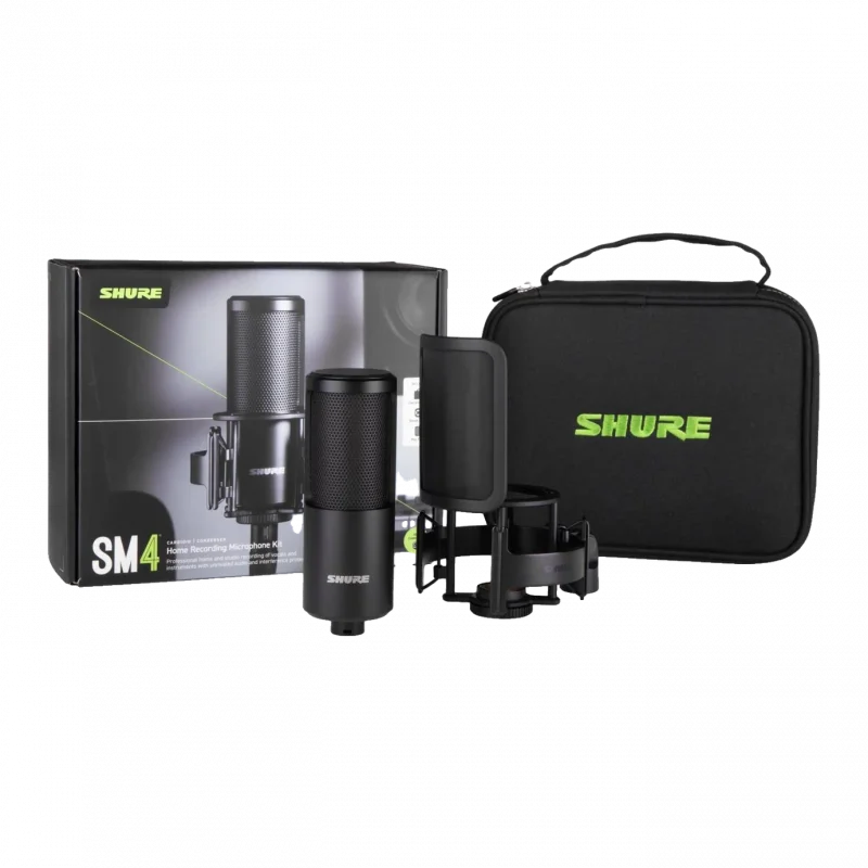 Shure SM4-K-KIT Kondenser Kayıt Mikrofonu Kiti (Şok Montaj ve Manyetik Pop Filtre)