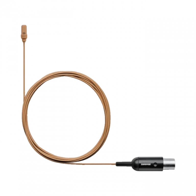 Shure UL4C/C-MTQG-A UniPlex Kardioid Subminyatür Yaka Mikrofonu (Kakao, TA4F)