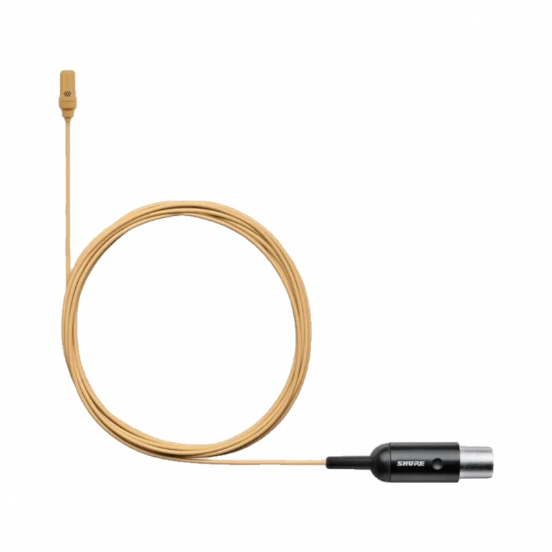 Shure UL4T/C-MTQG-A UniPlex Kardioid Subminyatür Yaka Mikrofonu (Bej, TA4F)