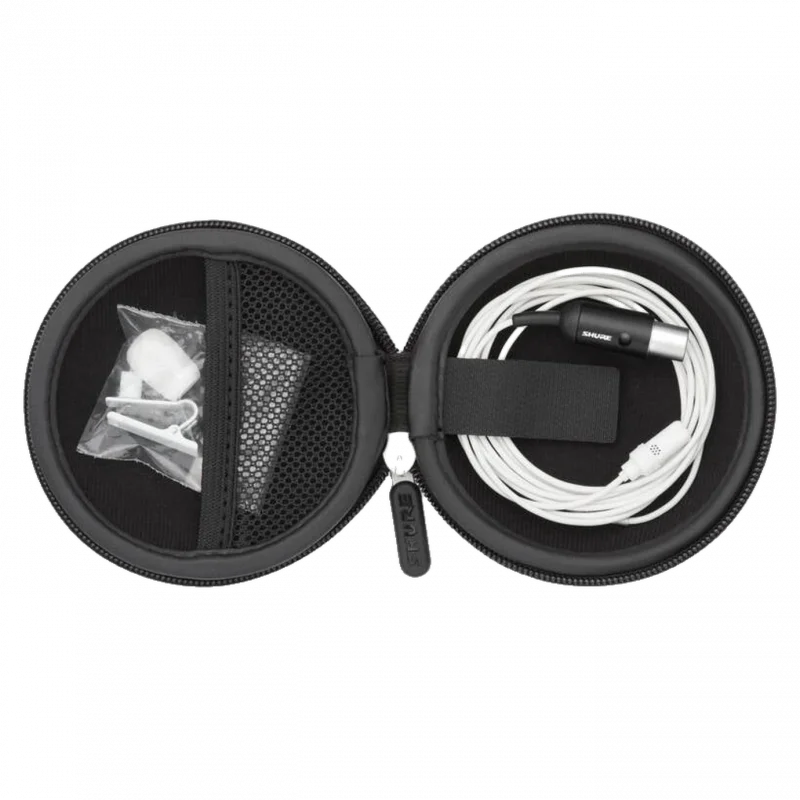 Shure UL4W/C-MTQG-A UniPlex Kardioid Subminyatür Yaka Mikrofonu (Beyaz, TA4F)