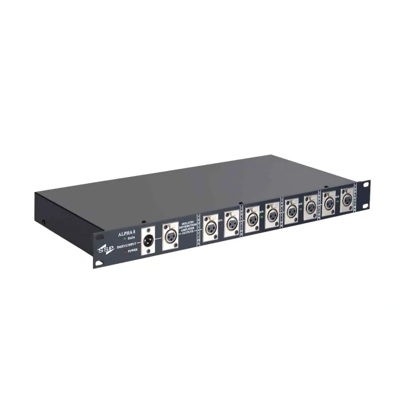 SSP ALPHA 8 8-kanal DMX Splitter, 19 Rack uyumlu