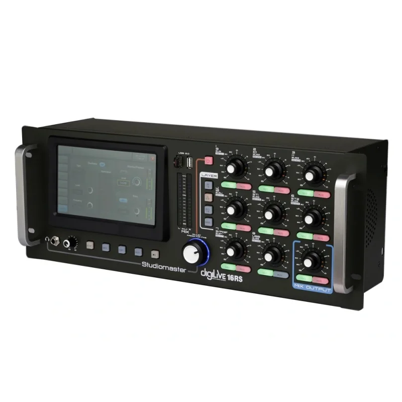 Studiomaster DigiLive 16P-600 16-kanal Powermixer 4x150W/rms, 6 aux