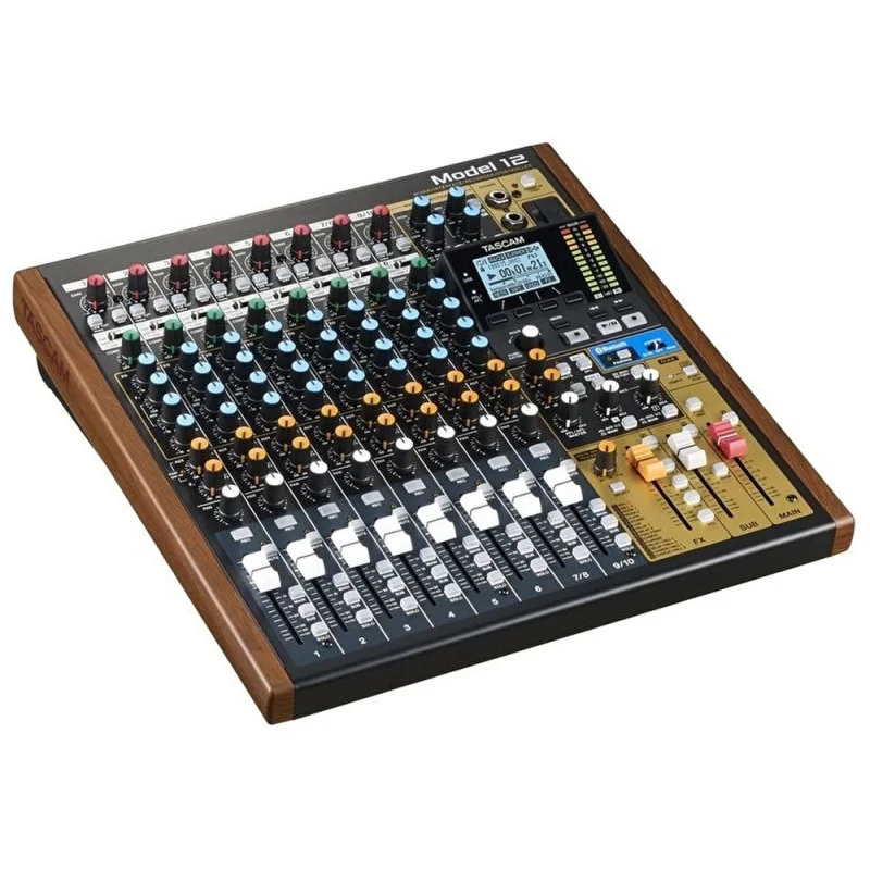 Tascam MODEL 12 10-Kanallı Dijital Recording Mixer DAW Kontrolcü, SD Kart Kaydedici