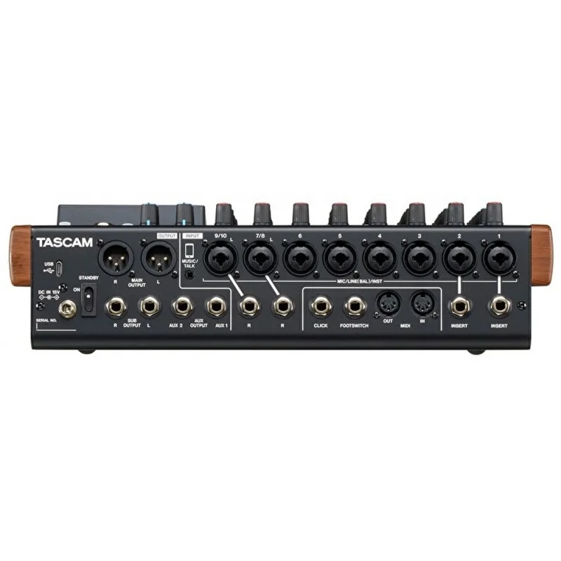 Tascam MODEL 12 10-Kanallı Dijital Recording Mixer DAW Kontrolcü, SD Kart Kaydedici