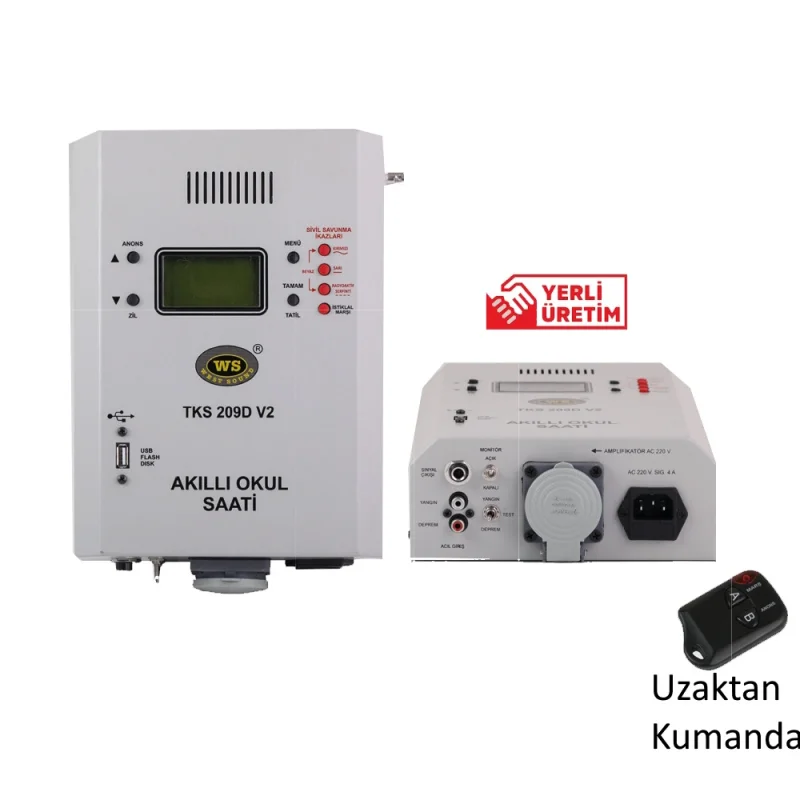 West Sound TKS 209D-V2 Akıllı Okul Zil Saati - Duvar Montaj tip