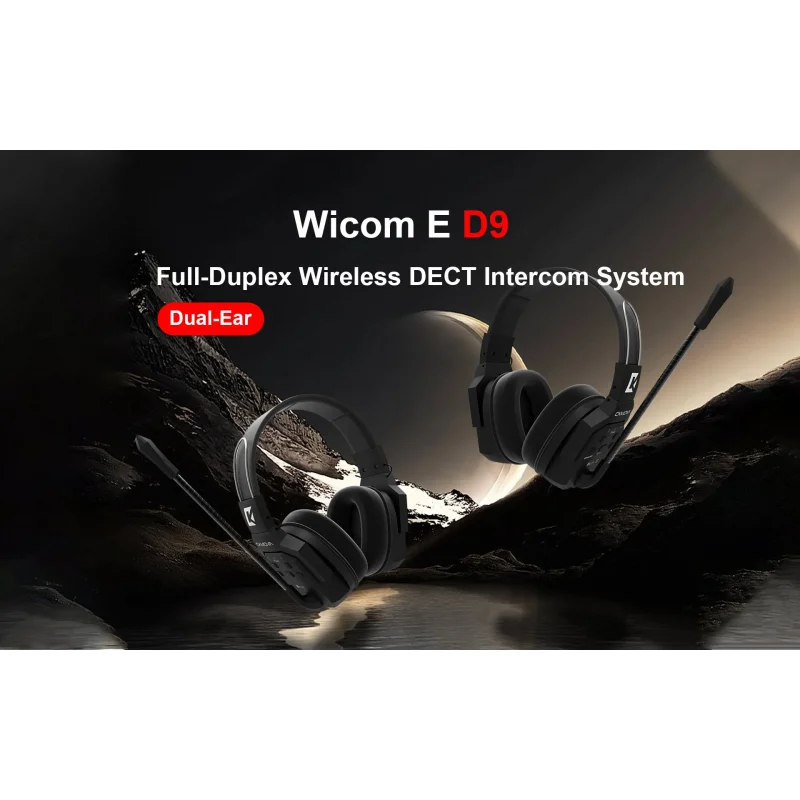 Wicom E-D5 5-Kişi için Kablosuz iletişim Sistemi, Dual Kulak