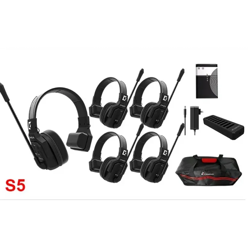 Wicom E-S5 5 Kişilik için Kablosuz Interkom iletişim Sistemi