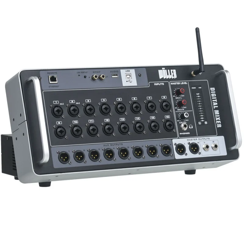 Wöller DRM-16PRO 16 Kanal Rack Tipi Dijital Mikser, Bluetooth, USB