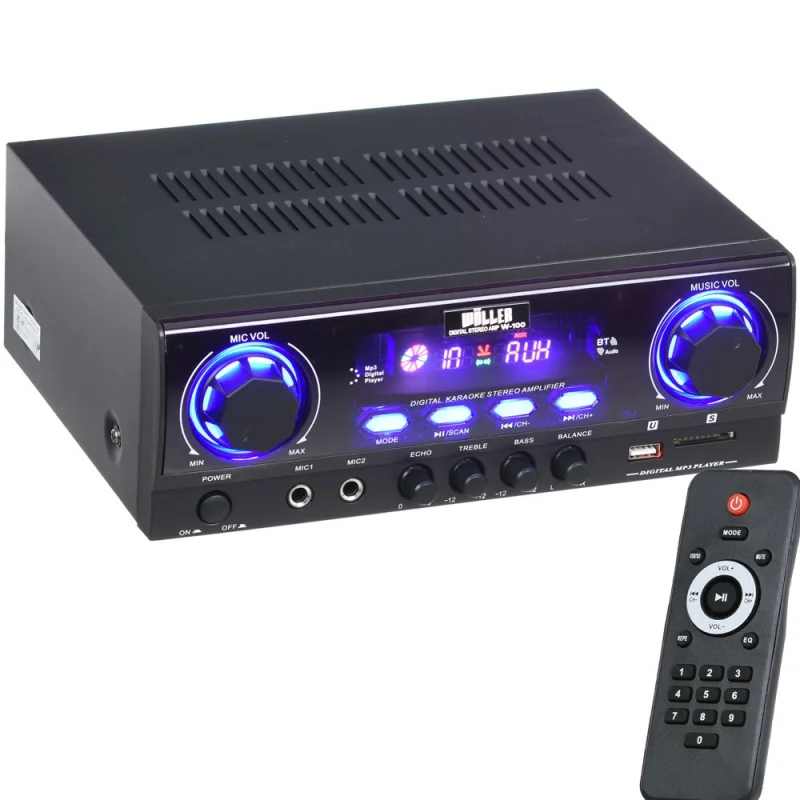 Wöller W-100 Mini Mikser Amfi 100W, 12V, USB, Bluetooth