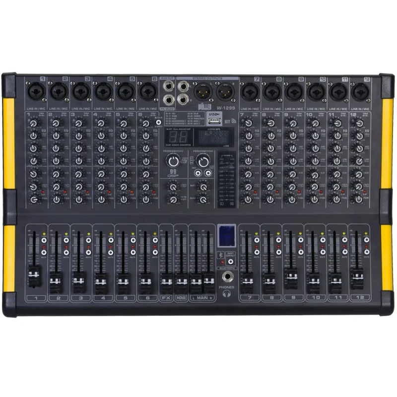 Wöller W-1299 12 Kanal Deck Mikser, 99 DSP Efekt, USB, Bluetooth