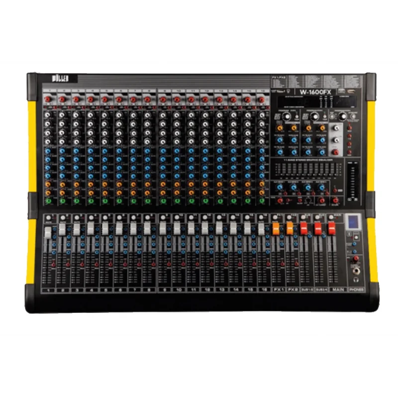Wöller W-1600FX 16 Kanal Deck Mikser, 2x99 DSP Efekt, Bluetooth