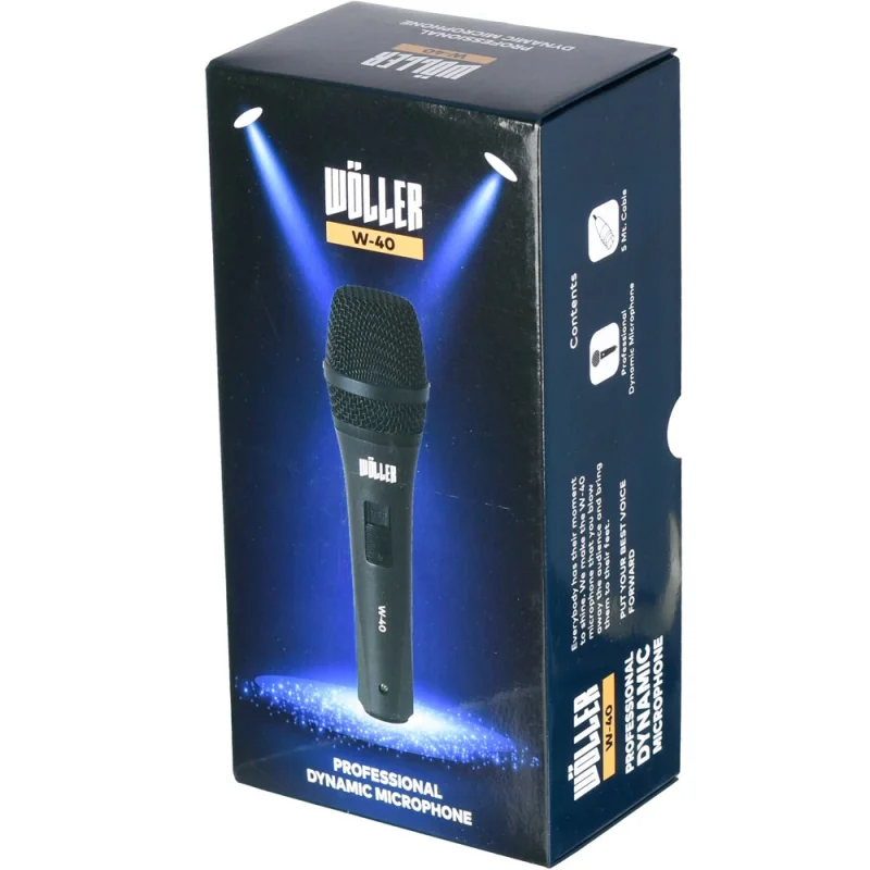 Wöller W-40 Kablolu Dinamik El Mikrofonu, 5 m Kablo