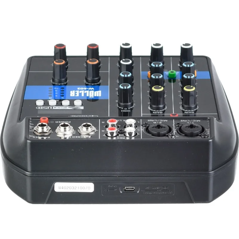 Wöller W-402 4 Kanal Mini Deck Mikser, +48V Phantom