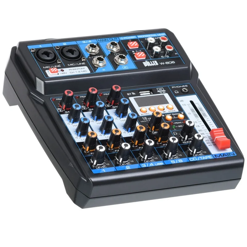 Wöller W-606 6 Kanal Mini Deck Mikser, 16 Efekt