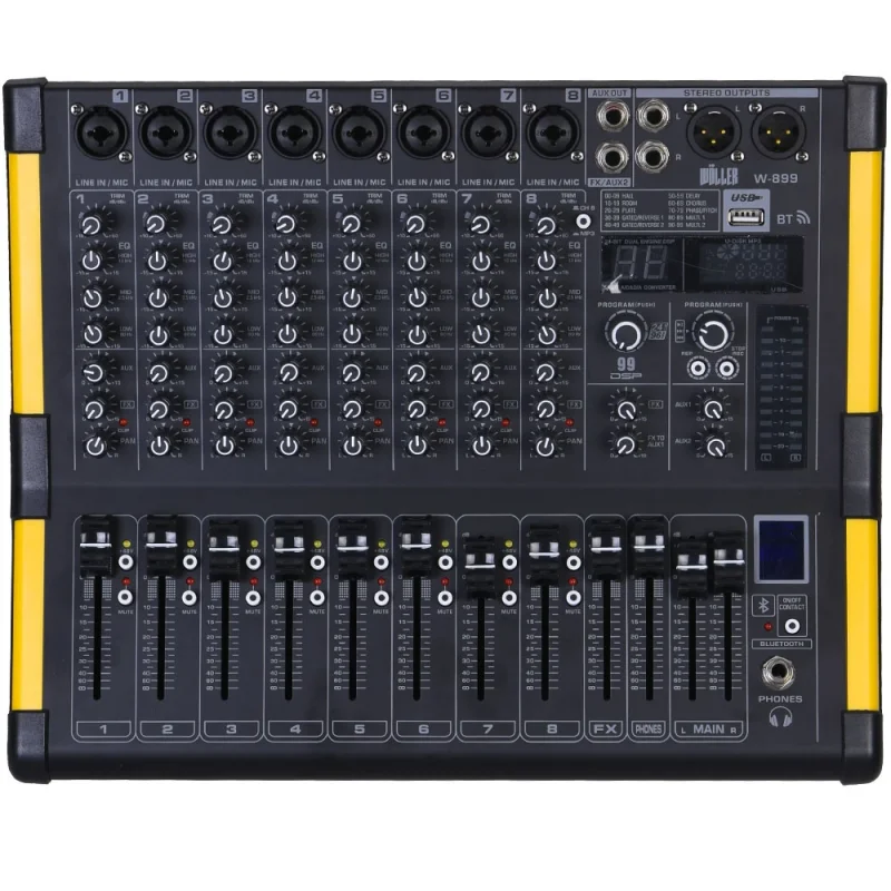Wöller W-899 8 Kanal Deck Mikser, 99 DSP Efekt, USB, Bluetooth
