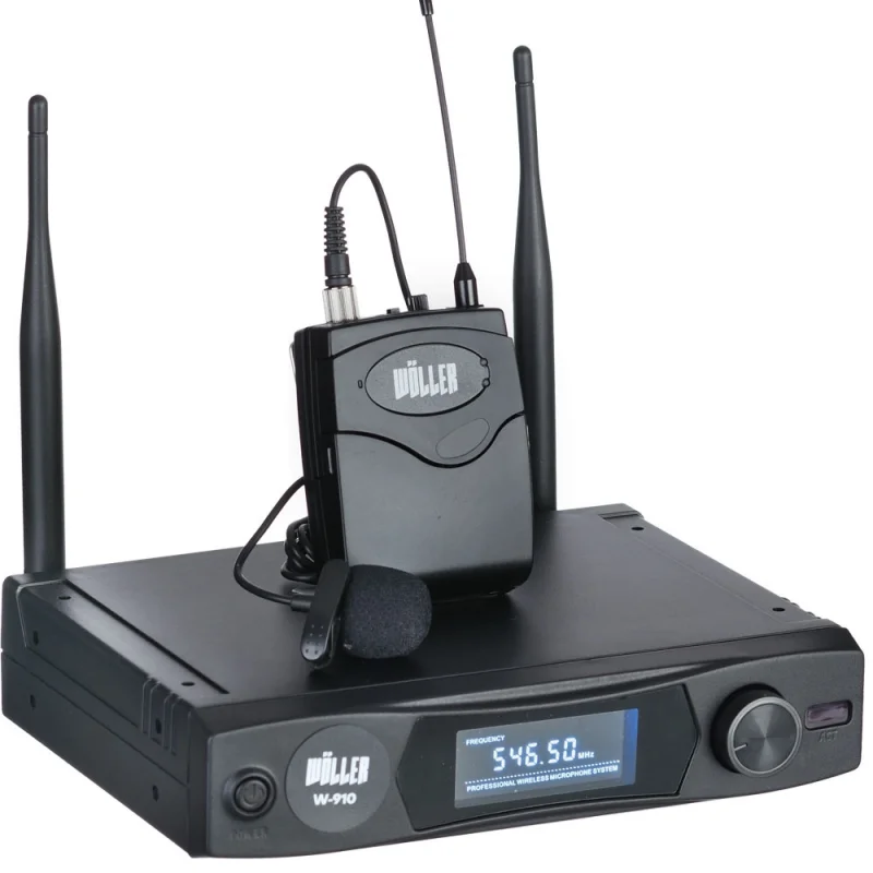 Wöller W-910Y Tek Yaka UHF Kablosuz Mikrofon Seti