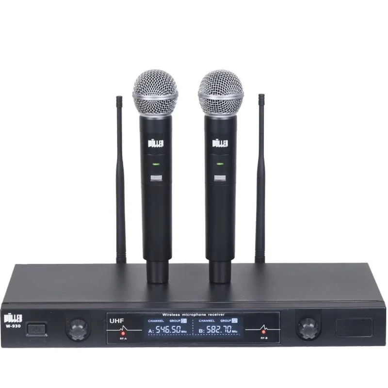 Wöller W-930EE Çift El UHF Kablosuz Mikrofon Seti, Rack Tipi