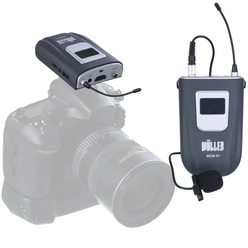 Wöller WCM-01 UHF Kablosuz Kamera Mikrofonu, Şarjlı