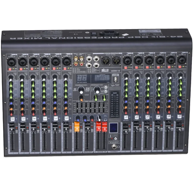 Wöller WDM-12 12 Kanal Deck Mikser, 99 DSP Efekt, USB, Bluetooth