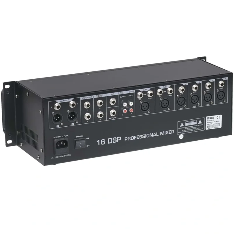 Wöller WR-1000 10 Kanal 19 Rack Mikser, 16 DSP Efekt, USB, Bluetooth