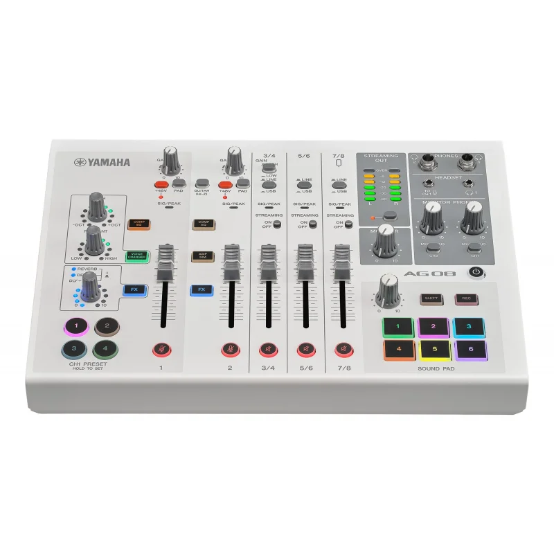 Yamaha AG08 8-kanallı Yayın Mikseri (white)