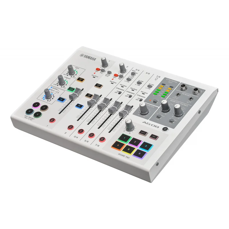 Yamaha AG08 8-kanallı Yayın Mikseri (white)