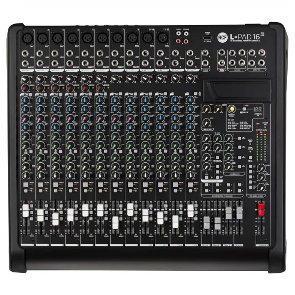 RCF L-PAD 16CX USB 16-kanal Efektli Ses Mikseri, 4 Aux