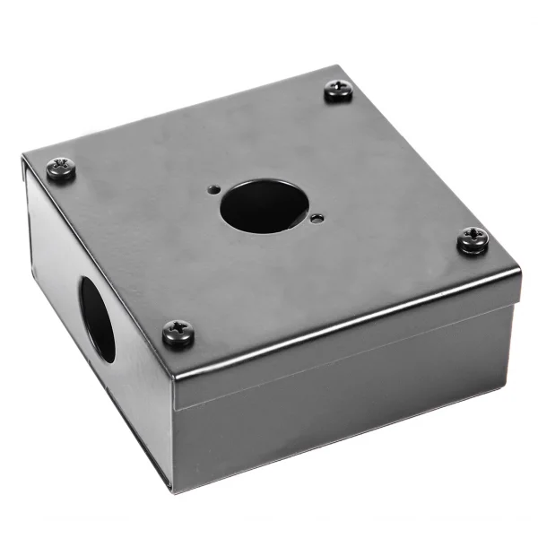 Metex BKT2081 Sıva Üstü Mikrofon Prizi, Komple Metal, Elektrostatik Boyalı, 80x80 mm