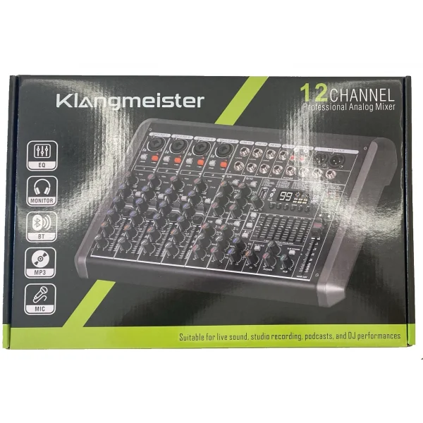 K.Meister MT-12 6-kanal Ses Mikseri, USB, Blutooth