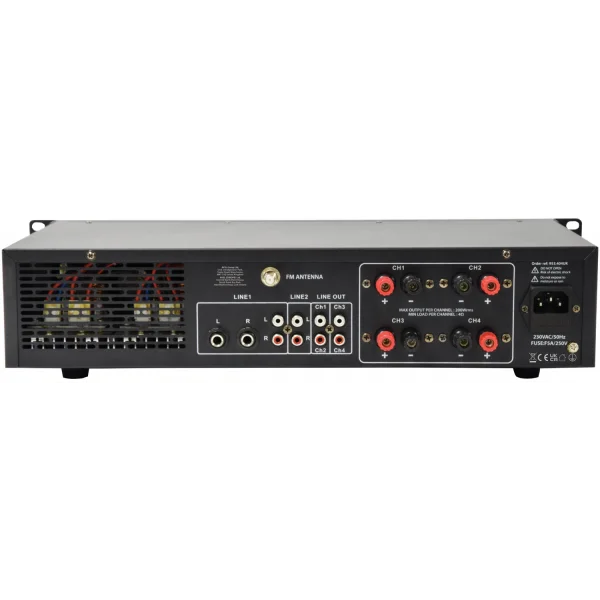 Adastra A4 Mikser Amfi 4x200W/4-ohm Bluetooth, SD/USB