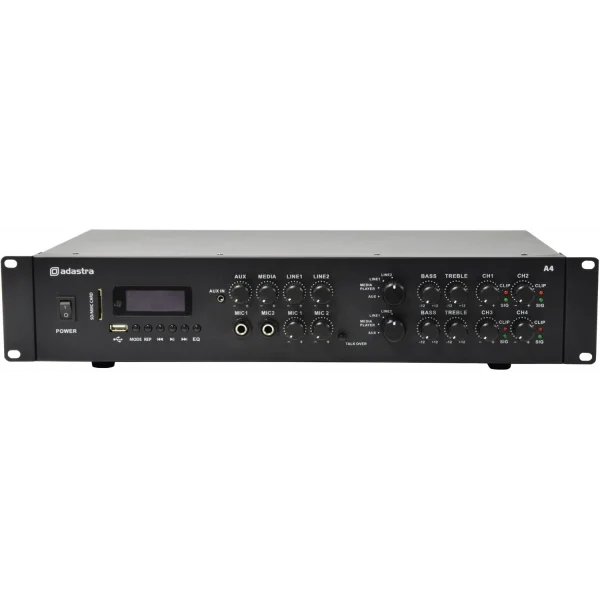 Adastra A4 Mikser Amfi 4x200W/4-ohm Bluetooth, SD/USB