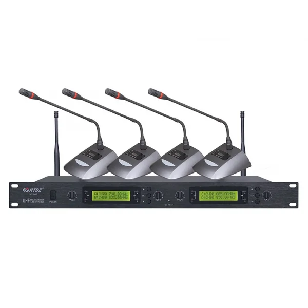 HTDZ HT-860 4lü Kablosuz Kürsü Mikrofon Seti