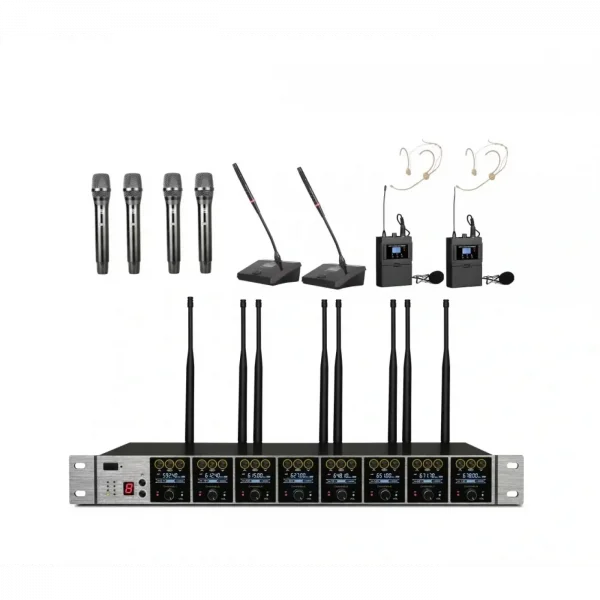 K.Meister UW-3800 8 Mikrofonlu Flex Kablosuz Set (değiştirebilir)