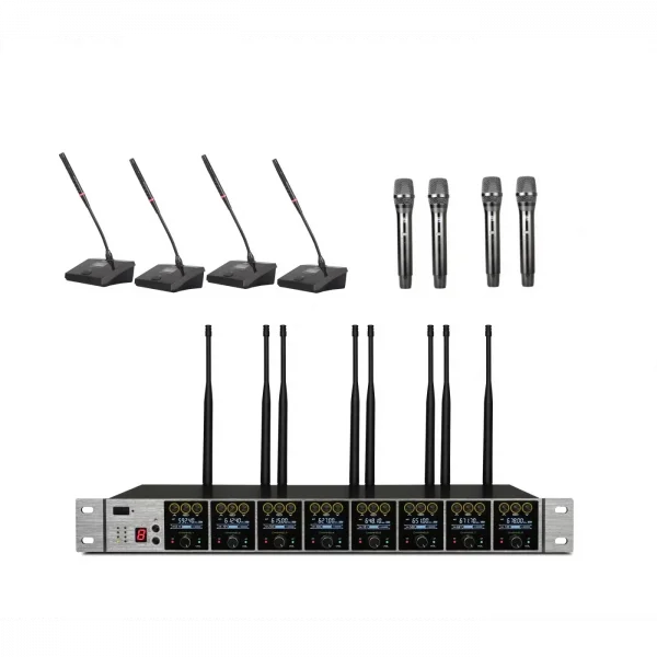 K.Meister UW-3800 8 Mikrofonlu Flex Kablosuz Set (değiştirebilir)