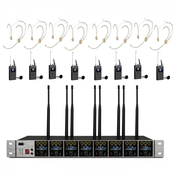 K.Meister UW-3800 8 Mikrofonlu Flex Kablosuz Set (değiştirebilir)