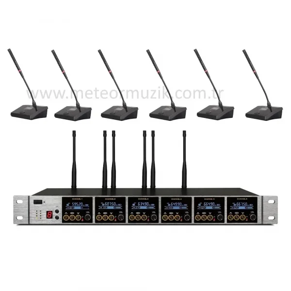 K.Meister UW-3600 6 Mikrofonlu Flex Kablosuz Set (değiştirebilir)