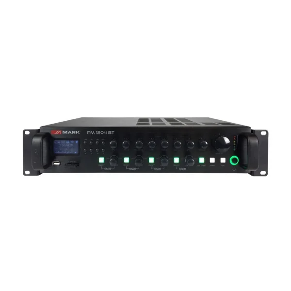 Mark PM 1204 BT 4-zone Mixer Amfi 120W/100V USB, Bluetooth, Radyo, 3 XLR