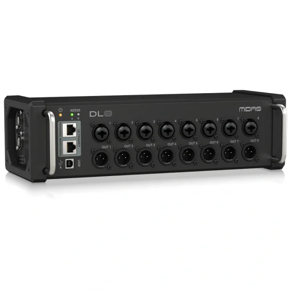 Midas DL8 PoE-Aktif 8 Giriş, 8 Çıkış Dijital Stage Box