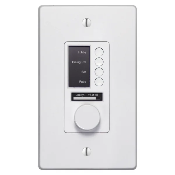 Symetrix W3 IP Duvar Kumandası, Enkoder, 4 Tuş, 2 OLED, Beyaz US