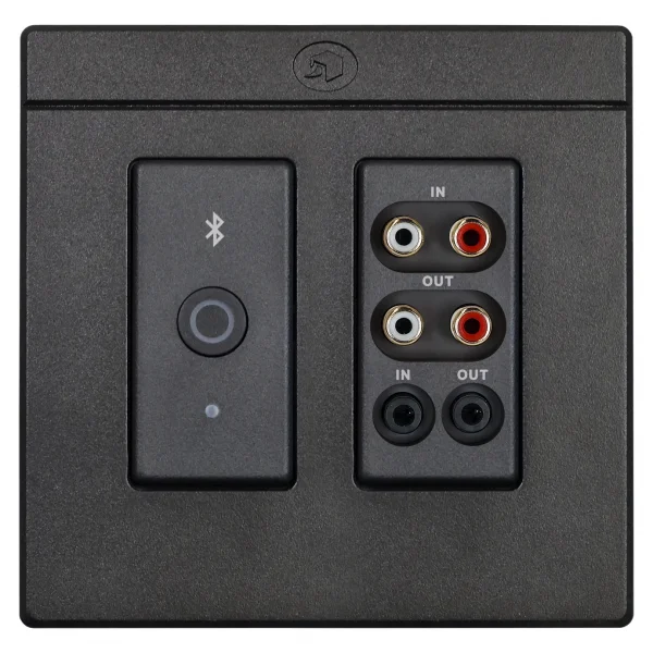 Symetrix xIO Bluetooth RCA-3.5 Dante Duvar Paneli, Siyah