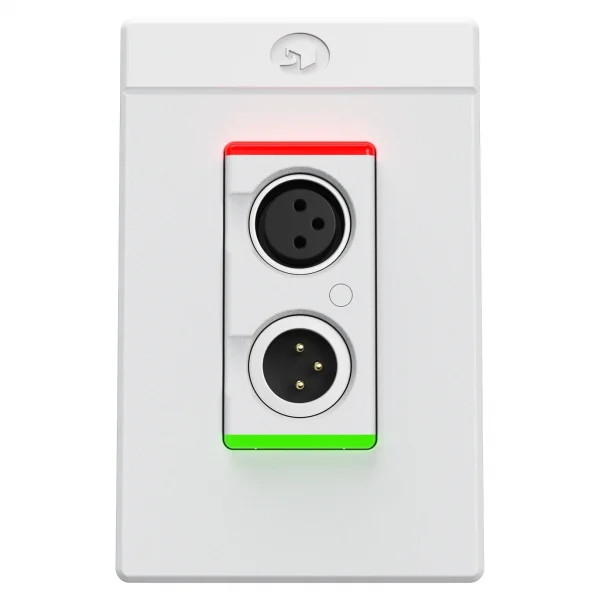 Symetrix xIO XLR 1x1 Dante XLR Duvar Paneli 1 Giriş 1 Çıkış, Beyaz, US