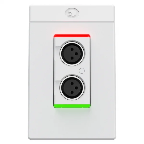 Symetrix xIn XLR 2 Dante XLR Duvar Paneli 2 Giriş, Beyaz, US