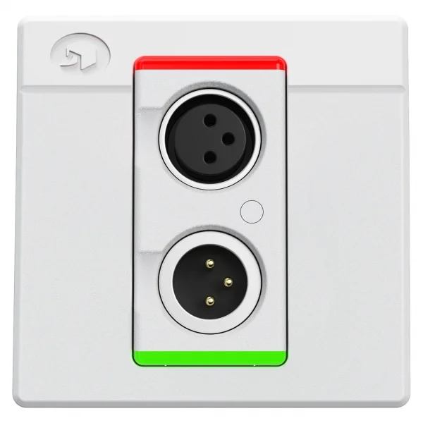 Symetrix xIO XLR 1x1 Dante XLR Duvar Paneli 1 Giriş 1 Çıkış, Beyaz, Euro